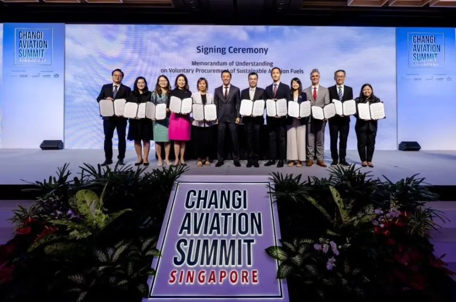 SAFCo voluntary SAF procurement MOU signing, 3rd Changi Aviation Summit, 2 February 2026.